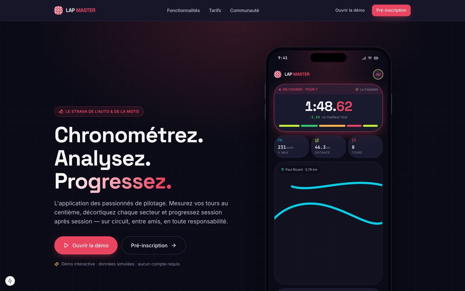 Aperçu de la première page de Lap Master