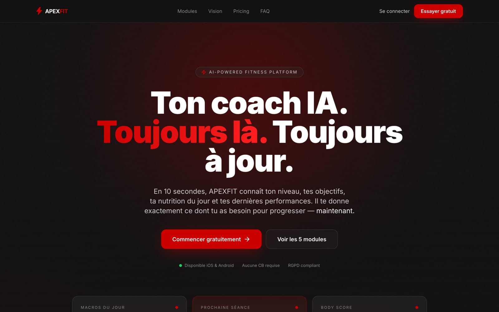 Aperçu de la première page de APEXFIT