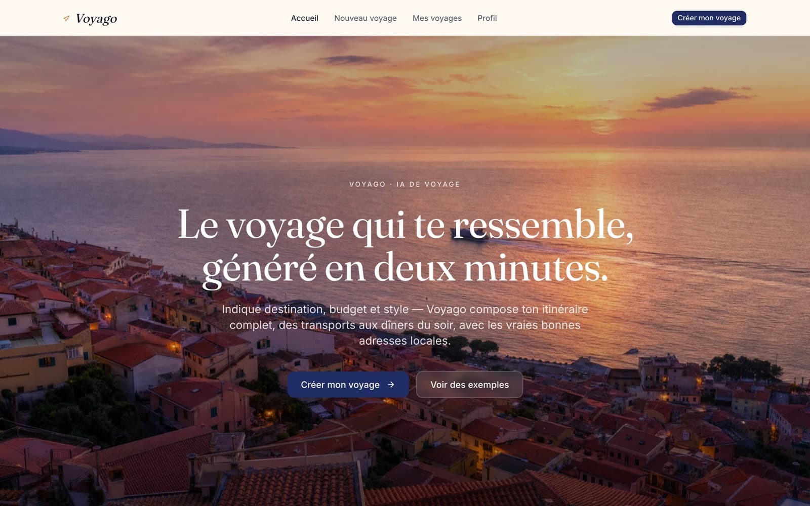 Aperçu de la première page de Voyago