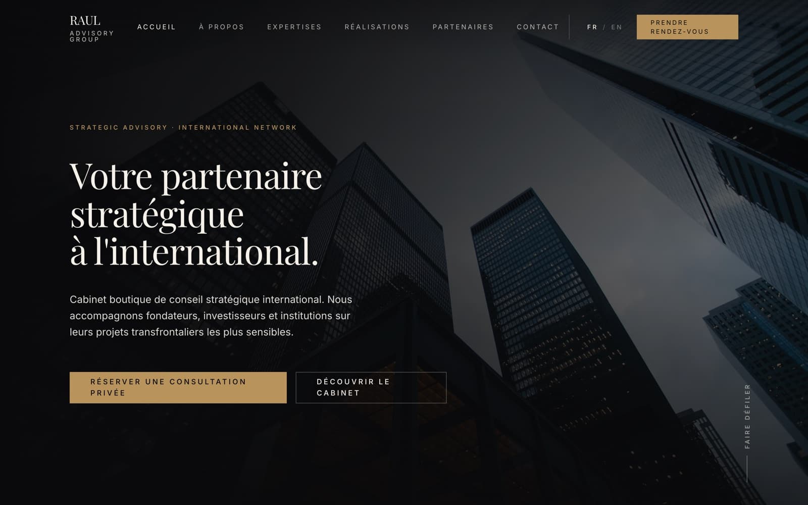 Aperçu de la première page de Raul Advisory Group