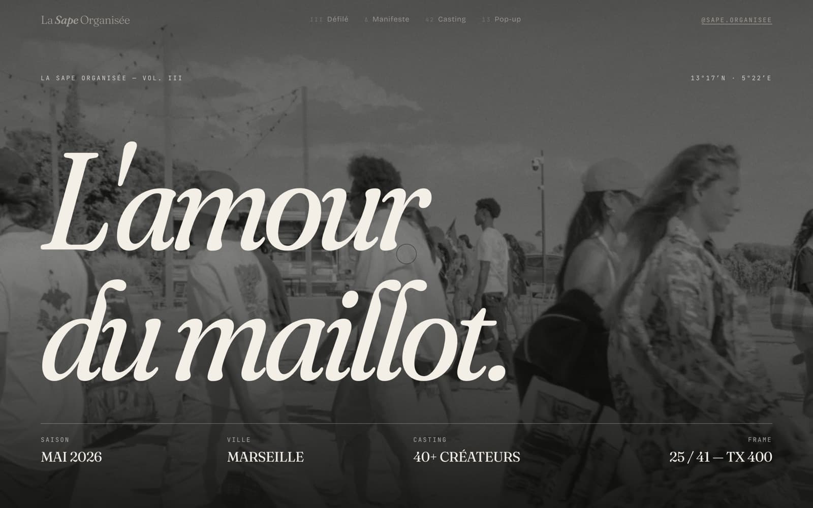 Aperçu de la première page de La Sape Organisée
