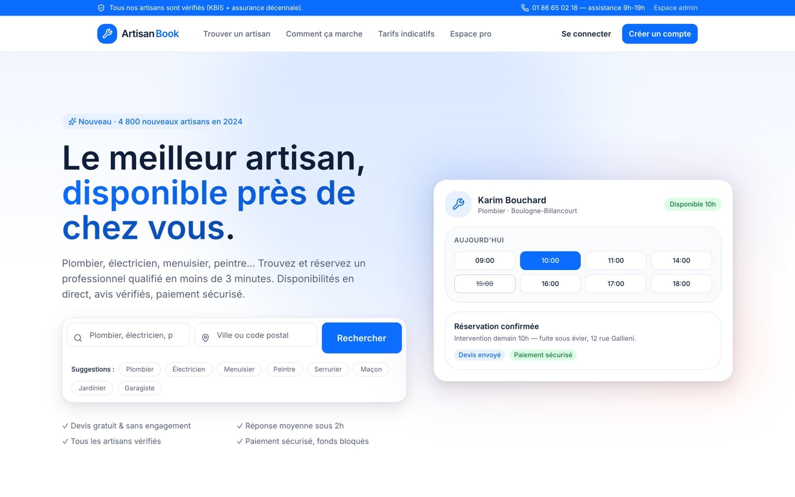 Aperçu de la première page de ArtisanBook